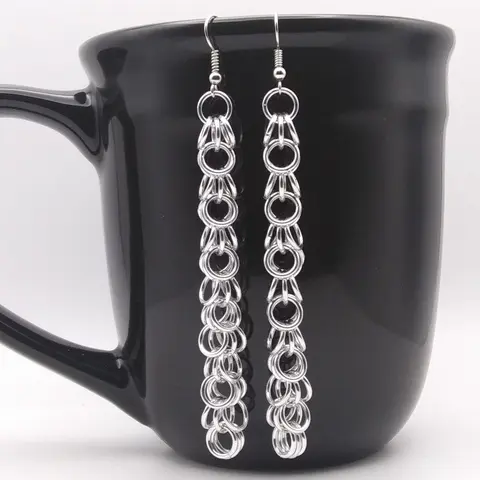 Shaggy Loops 4" Chainmaille Earrings 18g