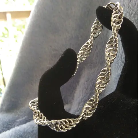 Spiral 4in1 18 gauge Handmade Chainmaille Bracelet