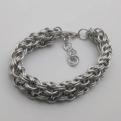 Vipera Berus Kinged 18 gauge Handmade Chainmaille Bracelet