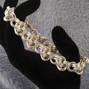 Double Cloud Cover 18 gauge Handmade Chainmaille Bracelet