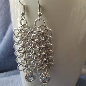 Crotalus 18 gauge Handmade Chainmaille Earrings