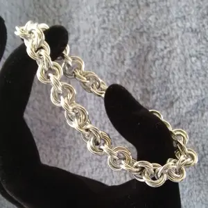 Mobius Chain 18 gauge Handmade Chainmaille Bracelet