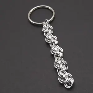 Double Cloud Cover 18 gauge Handmade Chainmaille Keychain