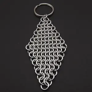 European Diamond 16 gauge Handmade Chainmaille Keychain